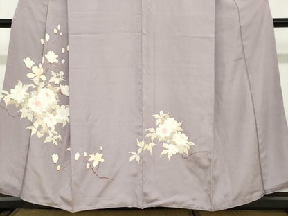 平和屋着物●訪問着　友禅　枝花文　正絹　逸品　DABC2522ud