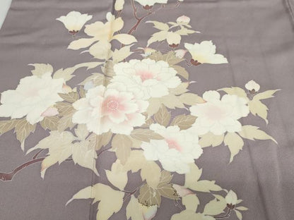 平和屋着物●訪問着　友禅　枝花文　正絹　逸品　DABC2522ud