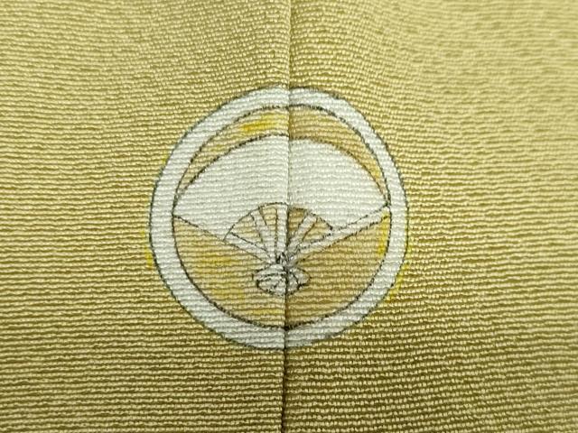 平和屋着物●上質な色無地　青朽葉色　正絹　逸品　DABC2524ud