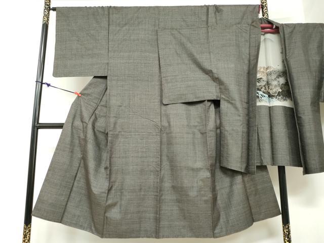 平和屋着物●男性　本場大島紬　アンサンブル　100亀甲　総詰め　正絹　逸品　DABC2526ud