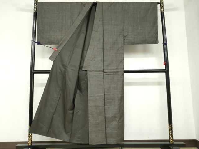 平和屋着物●男性　本場大島紬　アンサンブル　長羽織　100亀甲　総詰め　キングサイズ　正絹　逸品　DABC2528ud