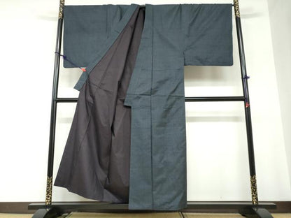 平和屋着物●男性　本場大島紬　アンサンブル　長羽織　100亀甲　総詰め　キングサイズ　正絹　逸品　DABC2529ud