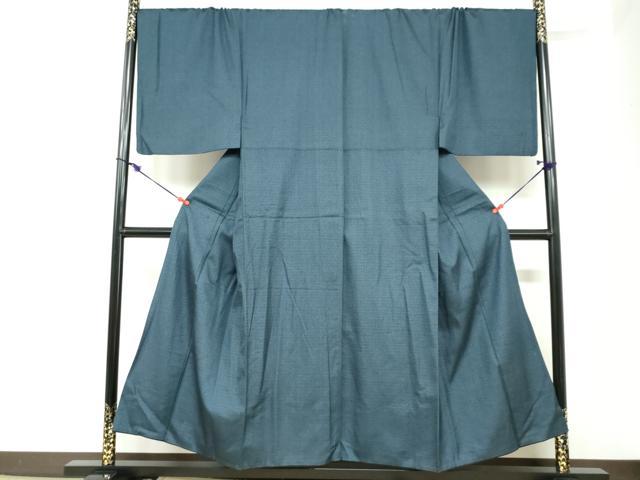平和屋着物●男性　紬　アンサンブル　長羽織　120亀甲　総詰め　キングサイズ　正絹　逸品　DABC2530ud