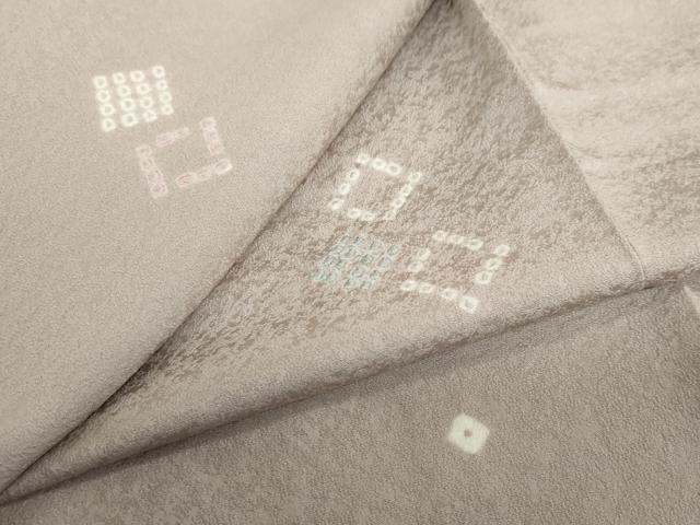 平和屋着物●上質な小紋　絞り　菱文　正絹　逸品　DABC2533ud