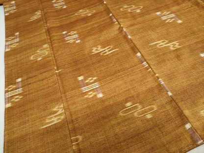 平和屋着物●上質な紬　絣文様　正絹　逸品　未使用　DABC2536ud
