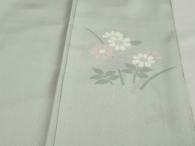 平和屋着物●訪問着　草花文　金銀彩　正絹　逸品　DABC2538ud