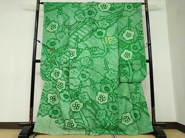 平和屋着物●豪華振袖　総絞り　枝梅文　正絹　逸品　DABC2542ud