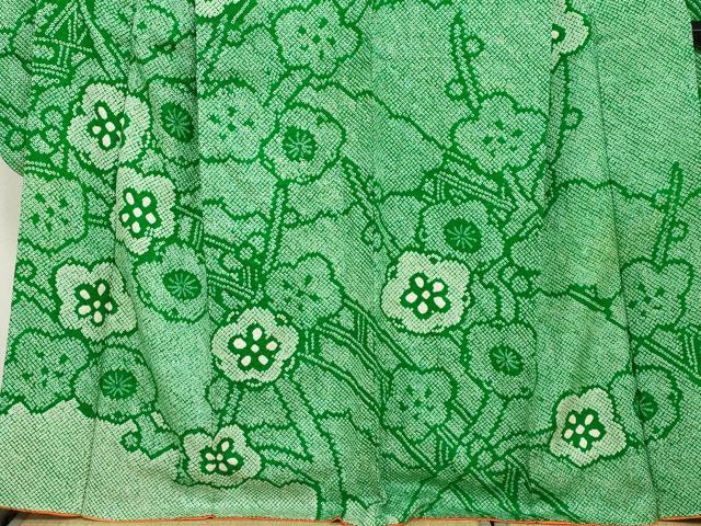 平和屋着物●豪華振袖　総絞り　枝梅文　正絹　逸品　DABC2542ud