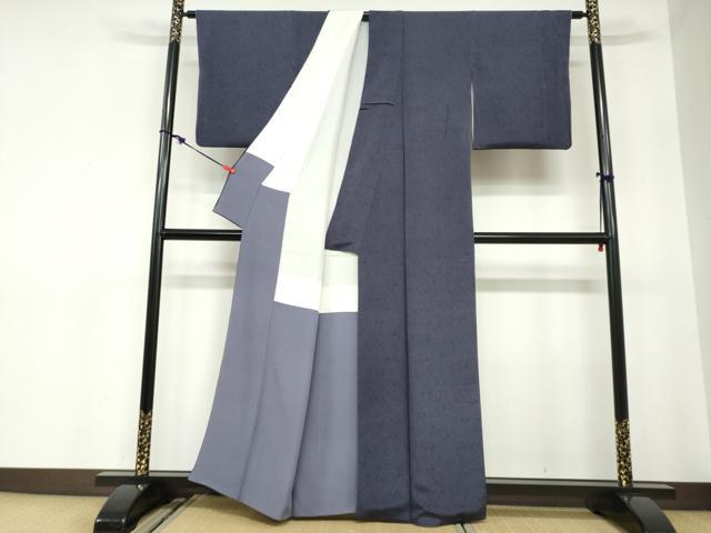 平和屋着物●重要無形文化財　人間国宝　中村勇二郎　江戸小紋　平等院鳳凰　正絹　逸品　DABC2547ud