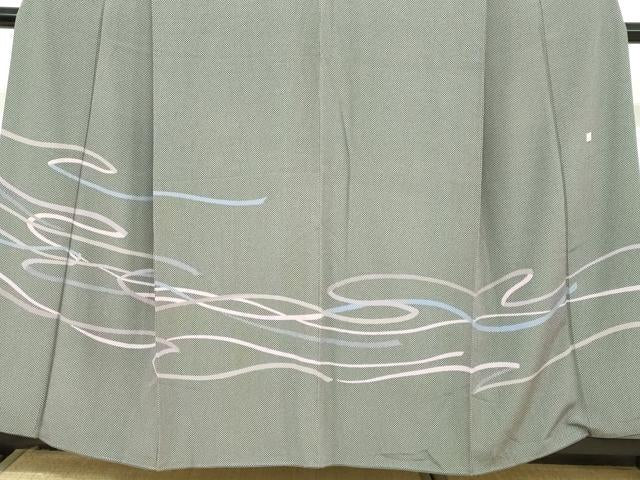 平和屋着物●江戸小紋　訪問着　作家物　抽象文様　行儀　正絹　逸品　DABC2550ud