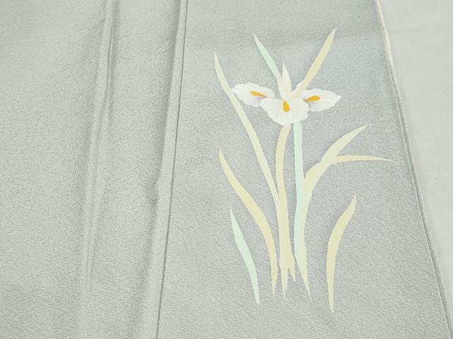 平和屋着物●訪問着　手描き　草花文　正絹　逸品　DABC2551ud