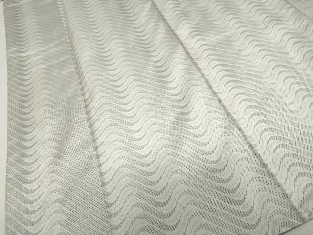 平和屋着物●本場大島紬　白大島　9マルキ　抽象文様　正絹　逸品　DABC2554ud