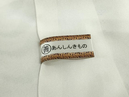 平和屋着物●本場大島紬　白大島　9マルキ　抽象文様　正絹　逸品　DABC2554ud