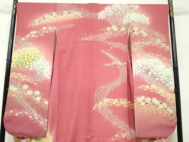 平和屋着物●吉乃一廉　幻の辻が花　振袖　絞り　辻が花　金彩　金通し地　京都きもの友禅扱い　正絹　逸品　DABC2562ud