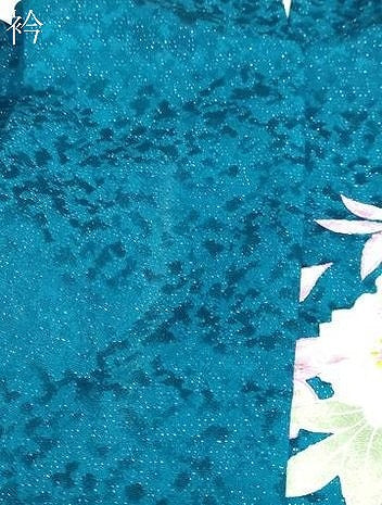 平和屋着物●豪華振袖　刺繍　草花文　暈し染め　金彩　銀通し地　正絹　逸品　DABC2563ud