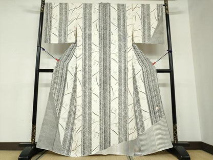 平和屋着物●訪問着　作家物　鹿の子枝花文　正絹　逸品　DABC2565ud