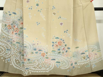 平和屋着物●訪問着　絞り　辻が花　金彩　正絹　逸品　DABC2576ud