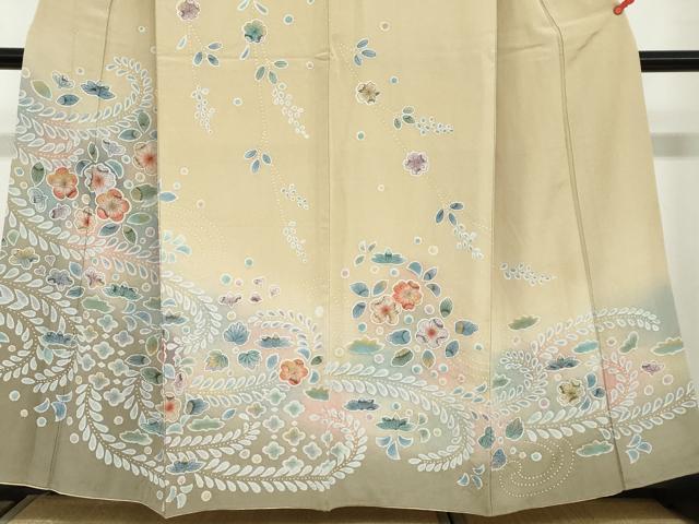 平和屋着物●訪問着　絞り　辻が花　金彩　正絹　逸品　DABC2576ud