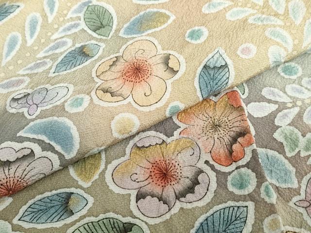 平和屋着物●訪問着　絞り　辻が花　金彩　正絹　逸品　DABC2576ud