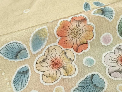 平和屋着物●訪問着　絞り　辻が花　金彩　正絹　逸品　DABC2576ud
