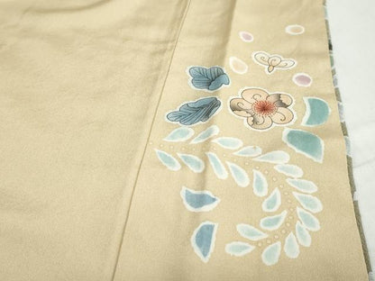 平和屋着物●訪問着　絞り　辻が花　金彩　正絹　逸品　DABC2576ud