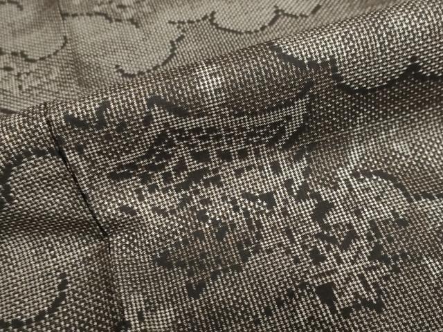平和屋着物●本場大島紬　7マルキ　雲取り風景草花文　正絹　逸品　DABC2582ud