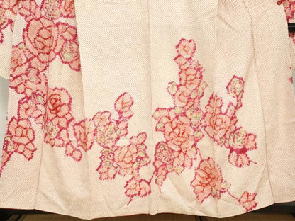 平和屋着物●豪華振袖　総絞り　薔薇　バラ　正絹　逸品　DABC2586ud