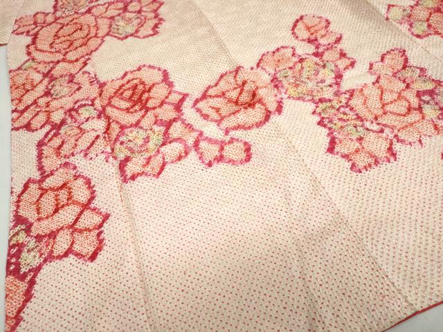 平和屋着物●豪華振袖　総絞り　薔薇　バラ　正絹　逸品　DABC2586ud