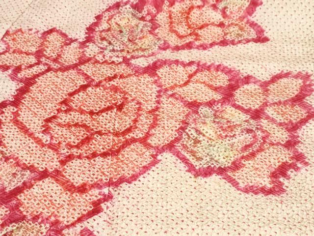 平和屋着物●豪華振袖　総絞り　薔薇　バラ　正絹　逸品　DABC2586ud