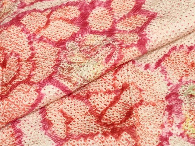 平和屋着物●豪華振袖　総絞り　薔薇　バラ　正絹　逸品　DABC2586ud