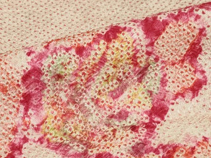 平和屋着物●豪華振袖　総絞り　薔薇　バラ　正絹　逸品　DABC2586ud
