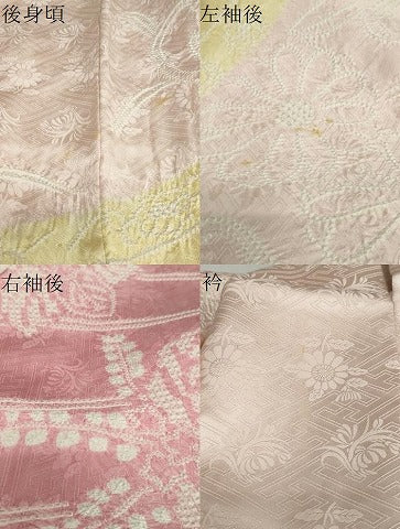 平和屋着物●豪華振袖　絞り　扇面草花文　正絹　逸品　DABC2587ud