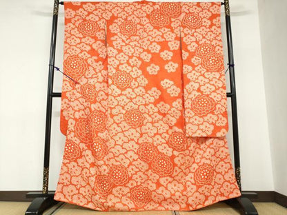 平和屋着物●豪華振袖　総絞り　舞花文　正絹　逸品　DABC2590ud