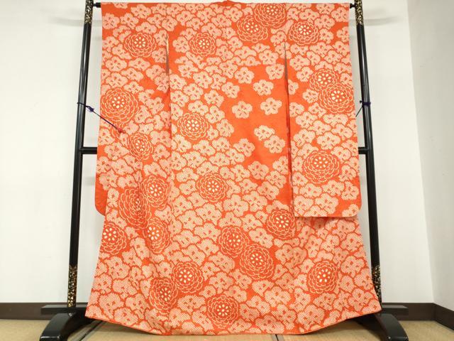 平和屋着物●豪華振袖　総絞り　舞花文　正絹　逸品　DABC2590ud