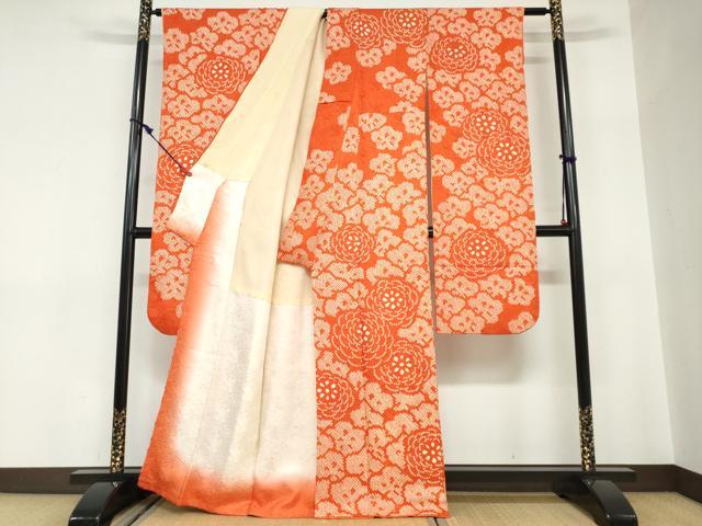 平和屋着物●豪華振袖　総絞り　舞花文　正絹　逸品　DABC2590ud