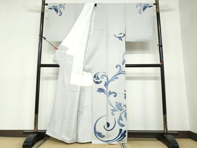 平和屋着物●訪問着　唐草文　正絹　逸品　未使用　DABC2593ud