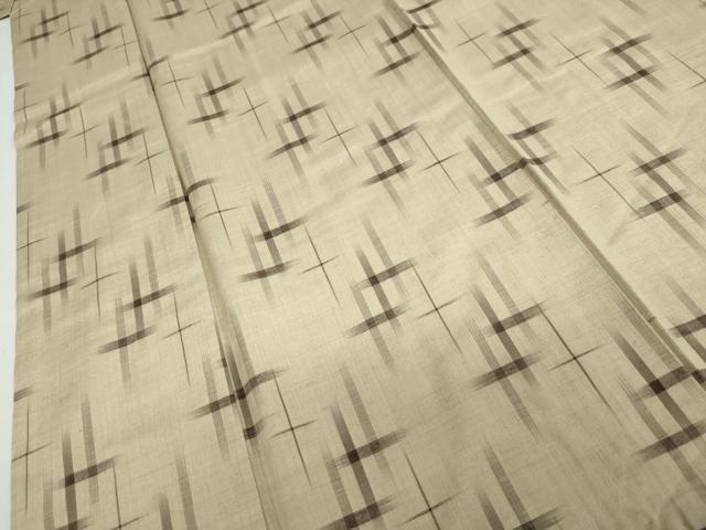 平和屋着物●上質な紬　絣文様　正絹　逸品　DABC2596ud