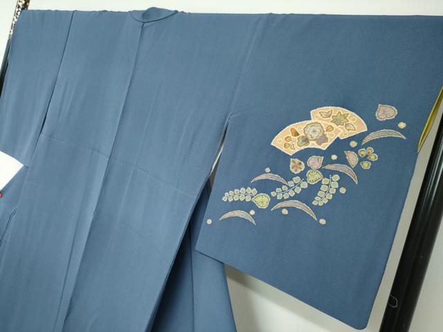 平和屋着物●越後十日町の一流染匠　桐屋・翠山工房　訪問着　絞り　地紙重ね辻が花　やまと誂製　正絹　逸品　DABC2601ud