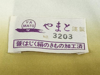 平和屋着物●越後十日町の一流染匠　桐屋・翠山工房　訪問着　絞り　地紙重ね辻が花　やまと誂製　正絹　逸品　DABC2601ud