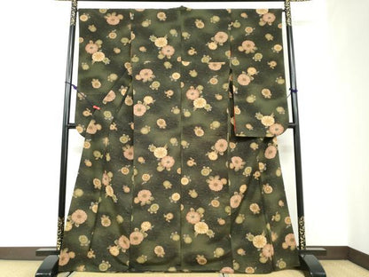 平和屋着物●小振袖　二尺袖　舞花文　洗える着物　DABC2610ud