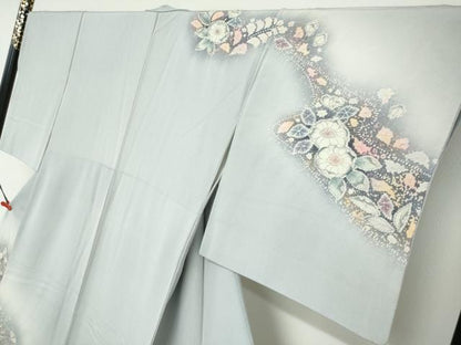 平和屋着物●越後十日町の一流染匠　桐屋・翠山工房　訪問着　絞り　辻が花　暈し染め　正絹　逸品　DABC2614ud