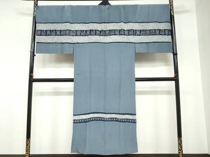 平和屋着物●男性　紬　アンサンブル　長羽織　長羽織（袷）セット　黒色　キングサイズ　正絹　逸品　未使用　DABC2618ud