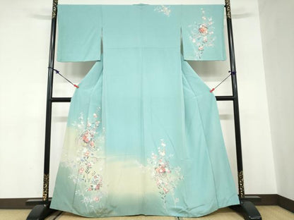 平和屋着物●訪問着　花車文　暈し染め　金彩　正絹　逸品　DABC2621ud