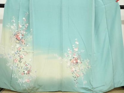 平和屋着物●訪問着　花車文　暈し染め　金彩　正絹　逸品　DABC2621ud