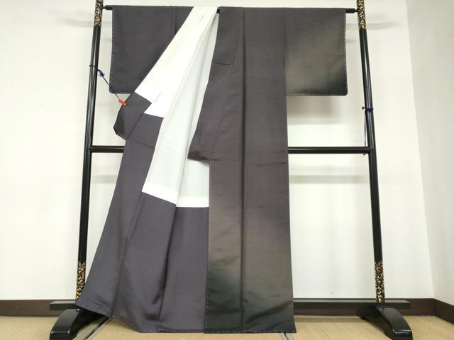 平和屋着物●十日町友禅作家　阿部佳雪　訪問着　白山紬　霞文　正絹　逸品　未使用　DABC2627ud
