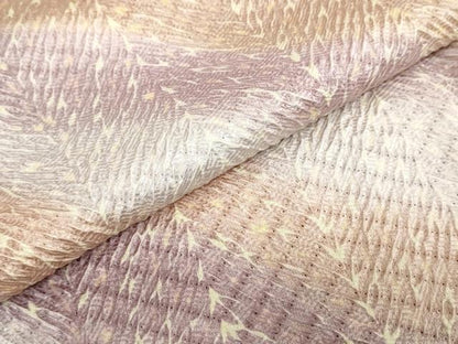 平和屋着物●名門　藤娘きぬたや・総絞り(杢目絞り)　斜縞　正絹　逸品　DABC2628ud