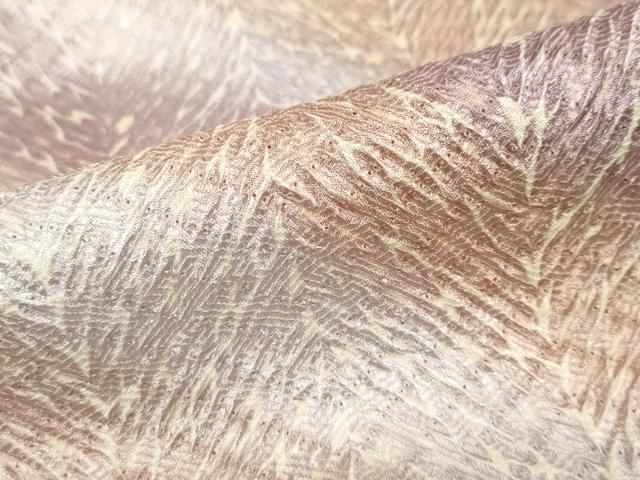 平和屋着物●名門　藤娘きぬたや・総絞り(杢目絞り)　斜縞　正絹　逸品　DABC2628ud
