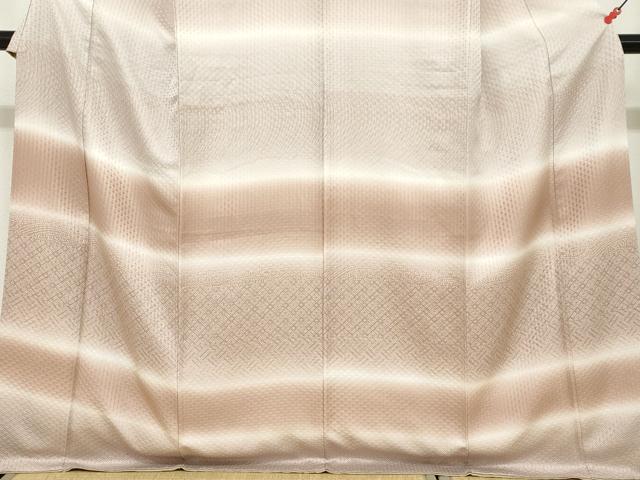 平和屋着物●訪問着　鹿の子菱文　暈し染め　正絹　逸品　DABC2629ud