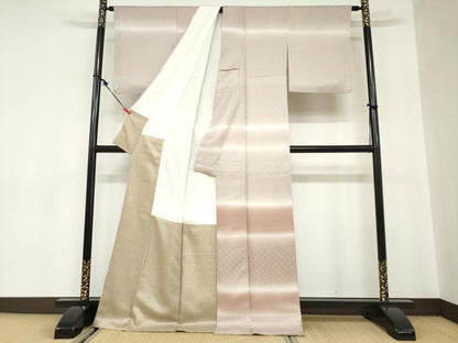平和屋着物●訪問着　鹿の子菱文　暈し染め　正絹　逸品　DABC2629ud