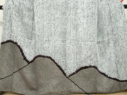 平和屋着物●訪問着　総絞り　杢目絞り　抽象文様　正絹　逸品　DABC2630ud